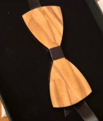 Olive Wood Bow Tie