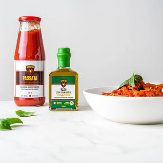 BUCKWHEAT PENNE WITH TOMATO SAUCE