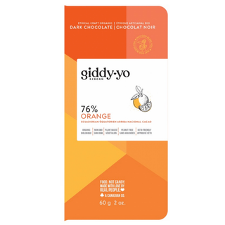 60g Orange 76% Dark Chocolate Bar