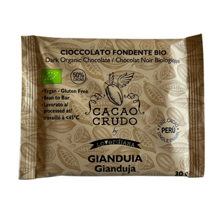 50% Cacao Gianduja Raw Dark Hazelnut Chocolate
