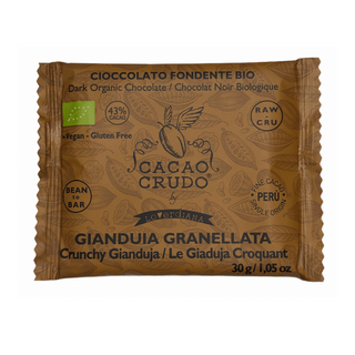 Chocolat cru Gianduja 43% Cacao aux noisettes croquantes