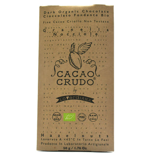 Chocolat brut aux noisettes noires hachées 65 % de cacao