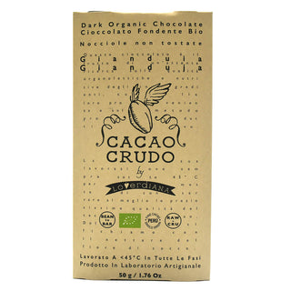 50% Cacao Gianduja Raw Dark Hazelnut Chocolate